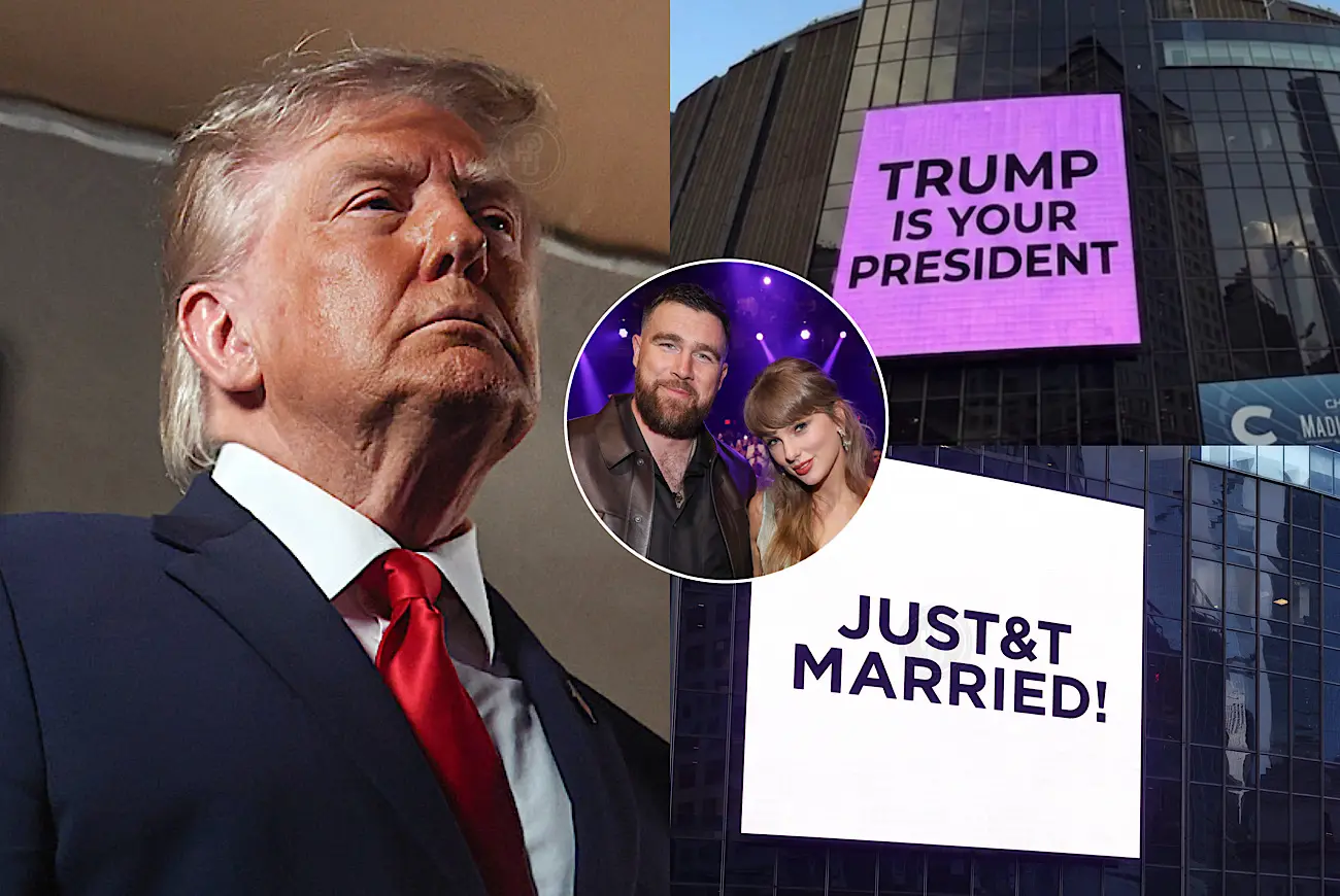 Donald Trump’s White House Trolls Taylor Swift And Travis Kelce Wedding, Shares AI Post Mocking MSG Jumbotron: ‘It Happened: Trump Is Your President’