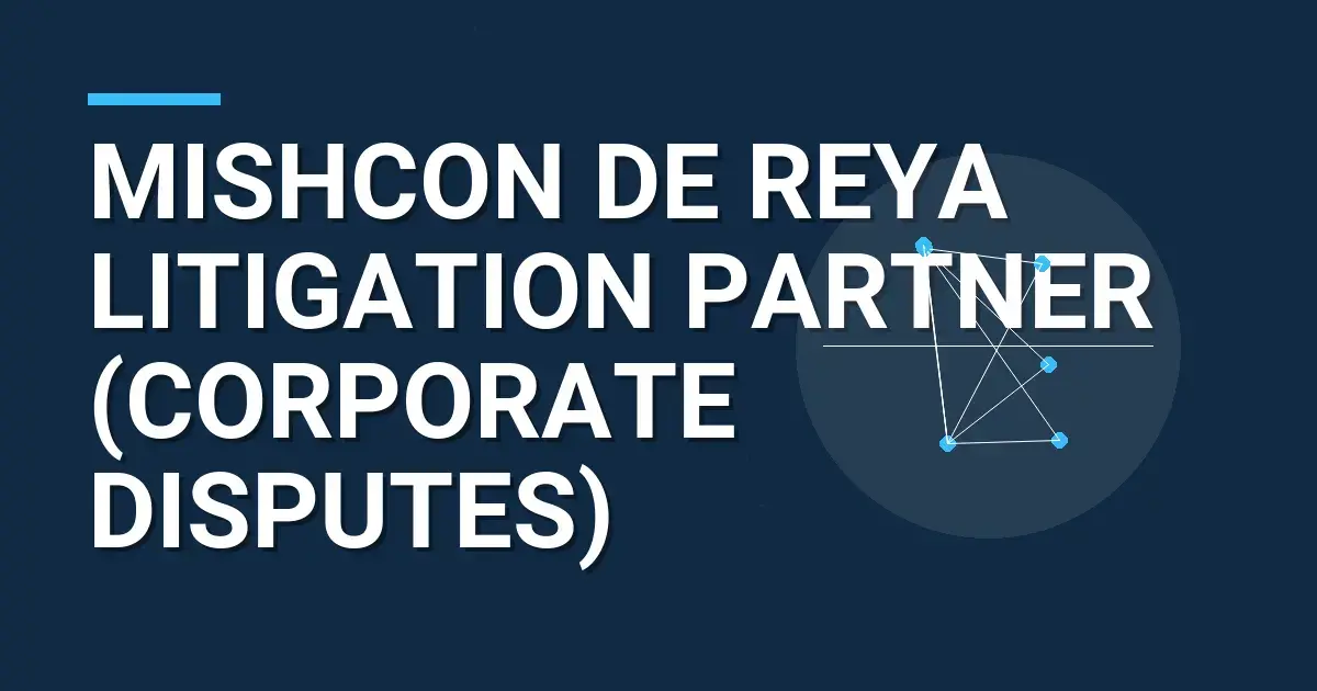 Mishcon de Reya Litigation Partner (Corporate Disputes)
